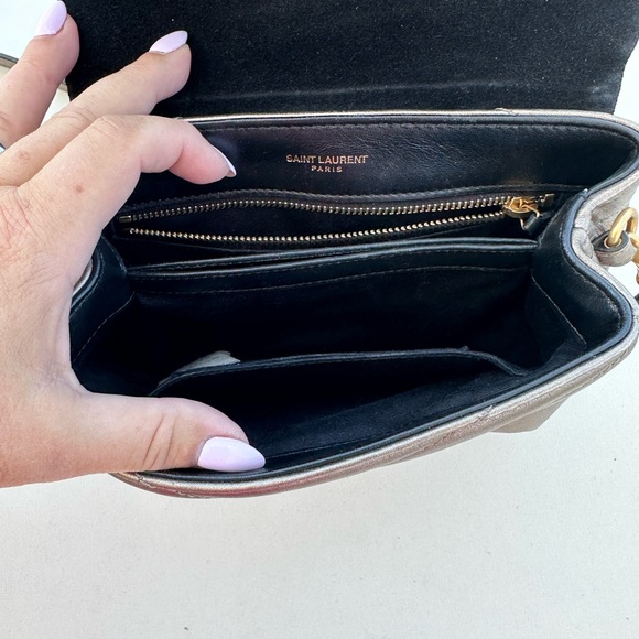 Like new YSL toy LouLou in quilted metallic bronze. - Picture 5 of 9